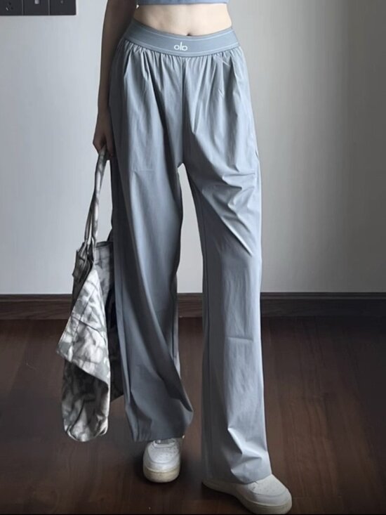 ALO Yoga Pants - Steel Grey Suit Up Trouser From Alo Yoga💥Cool Girl Straight Leg Pants Regular😎